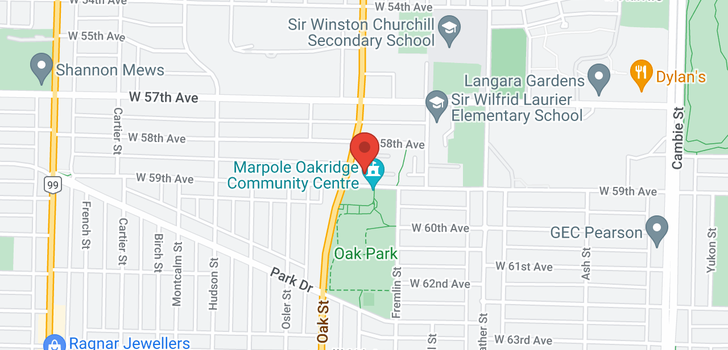 map of 304 995 W 59TH AVENUE